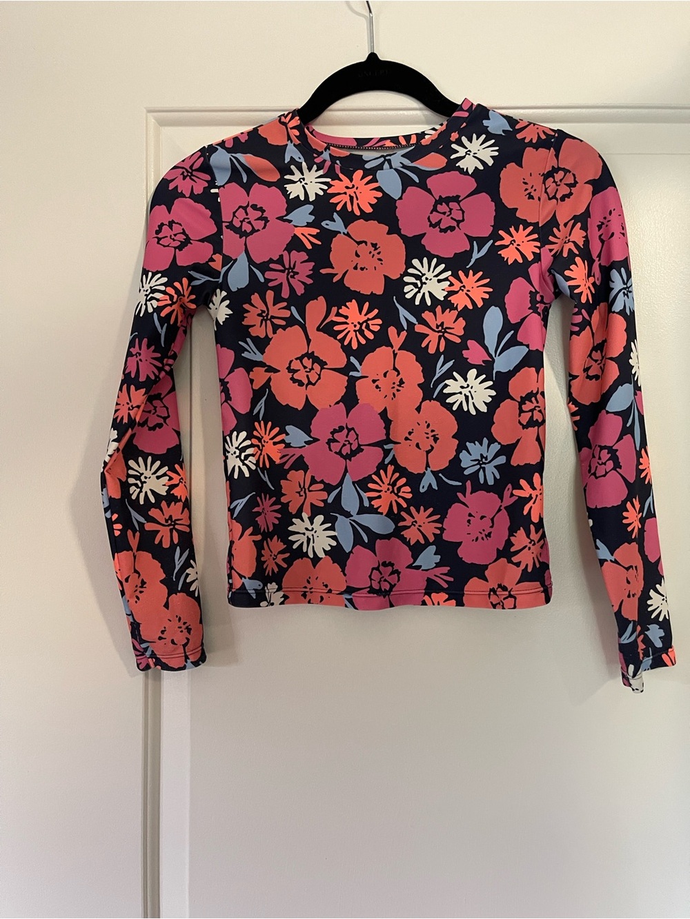 Gap Girls Floral Long Sleeve Rash Guard Swim Top - Size M